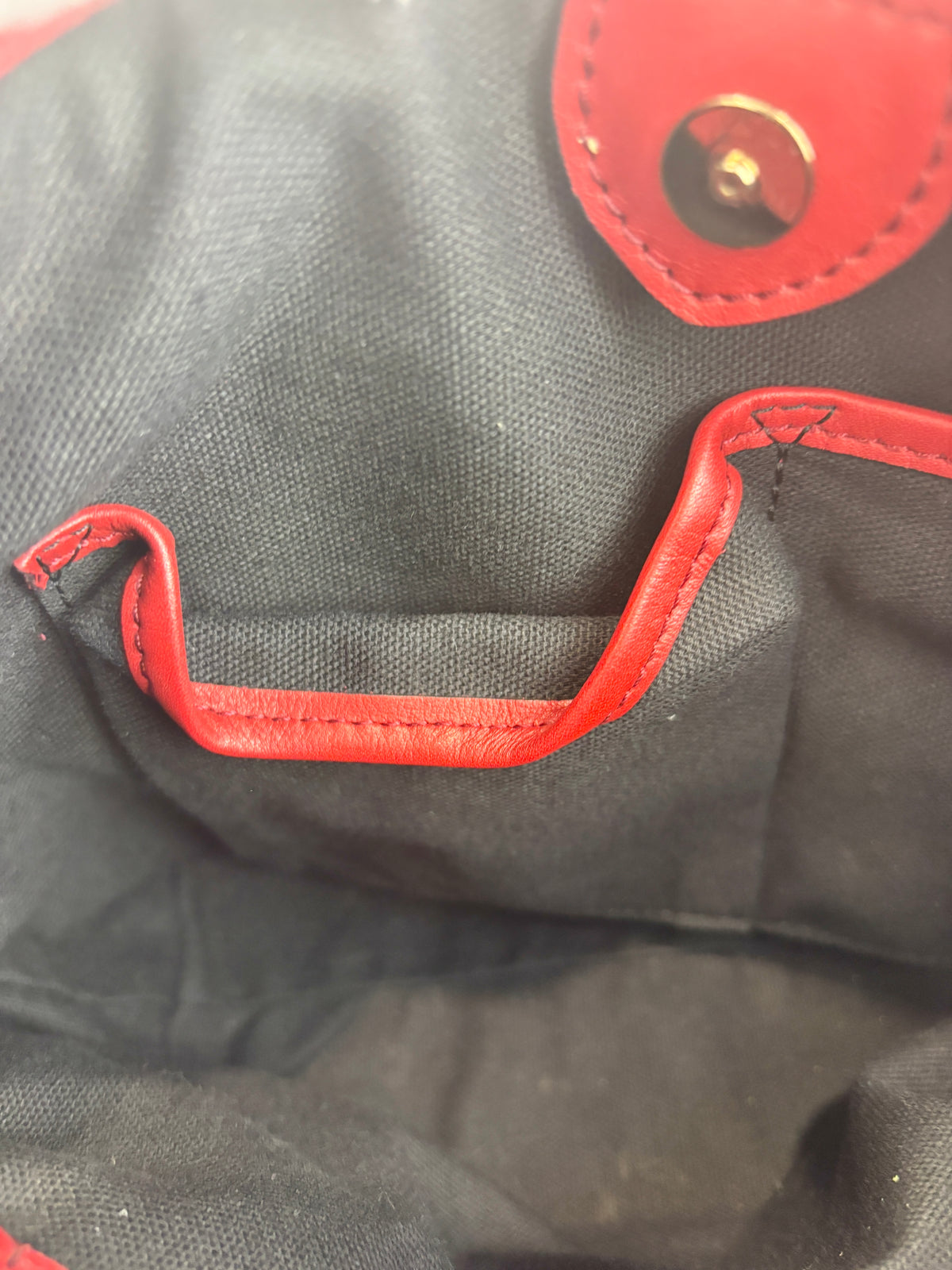 Military Red Leather & Bridle House Check Canvas Little Crush Crossbody