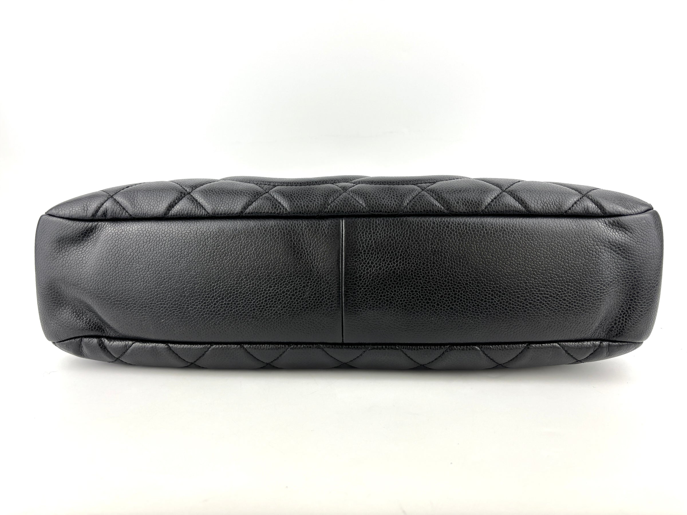 Black Quilted Caviar Timeless CC Soft Shopping Tote GHW