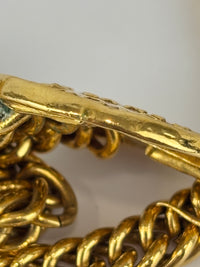 Vintage 31 Rue Cambon Medallion Chain Belt (24K Gold-Plated Heavy Chain & Embossed 31 Rue Cambon Medallion Coins)