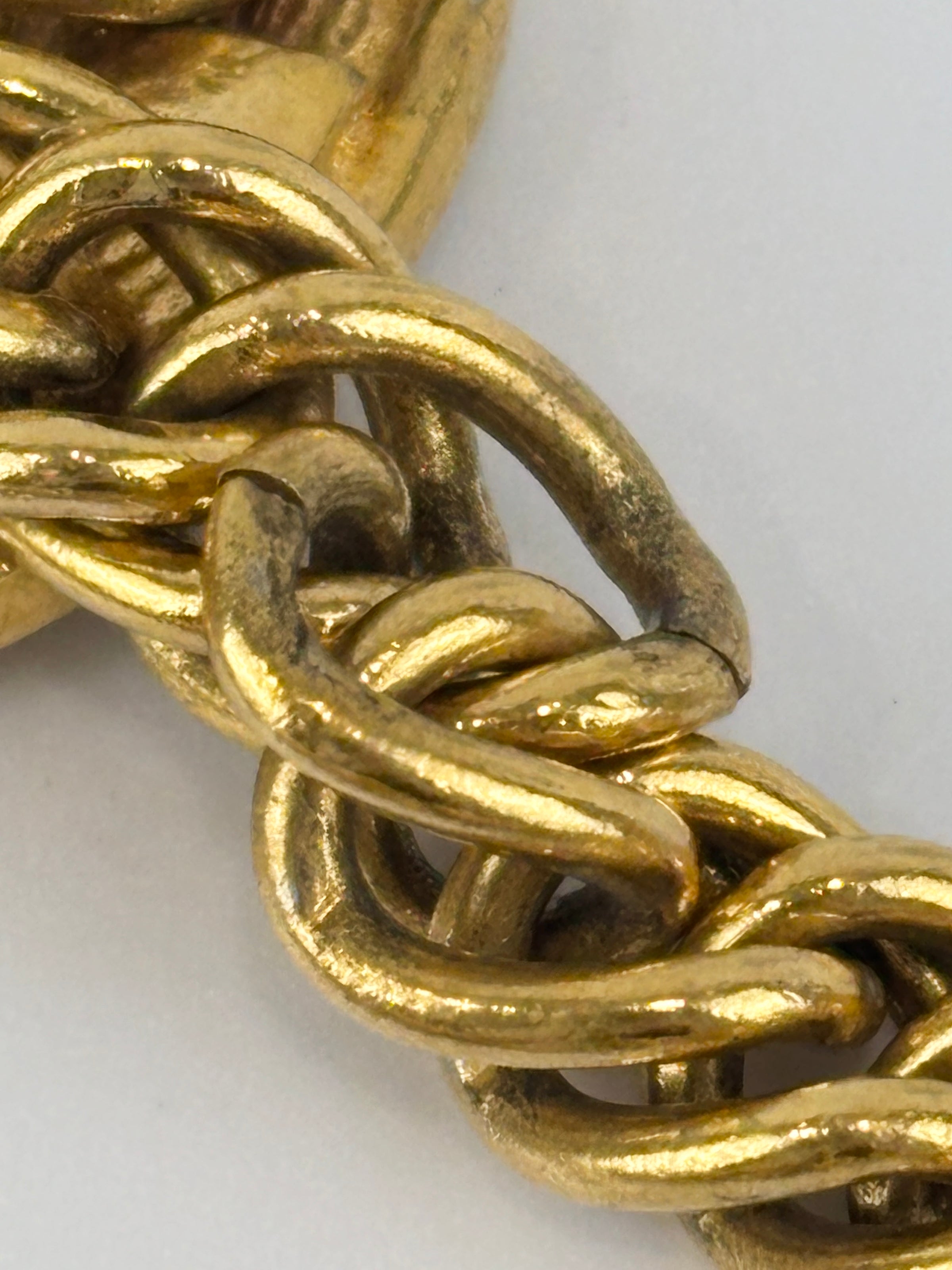 Vintage 31 Rue Cambon Medallion Chain Belt (24K Gold-Plated Heavy Chain & Embossed 31 Rue Cambon Medallion Coins)