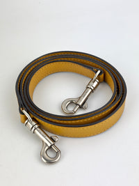 Yellow Drummed Leather Micro Nano Luggage Tote Bag