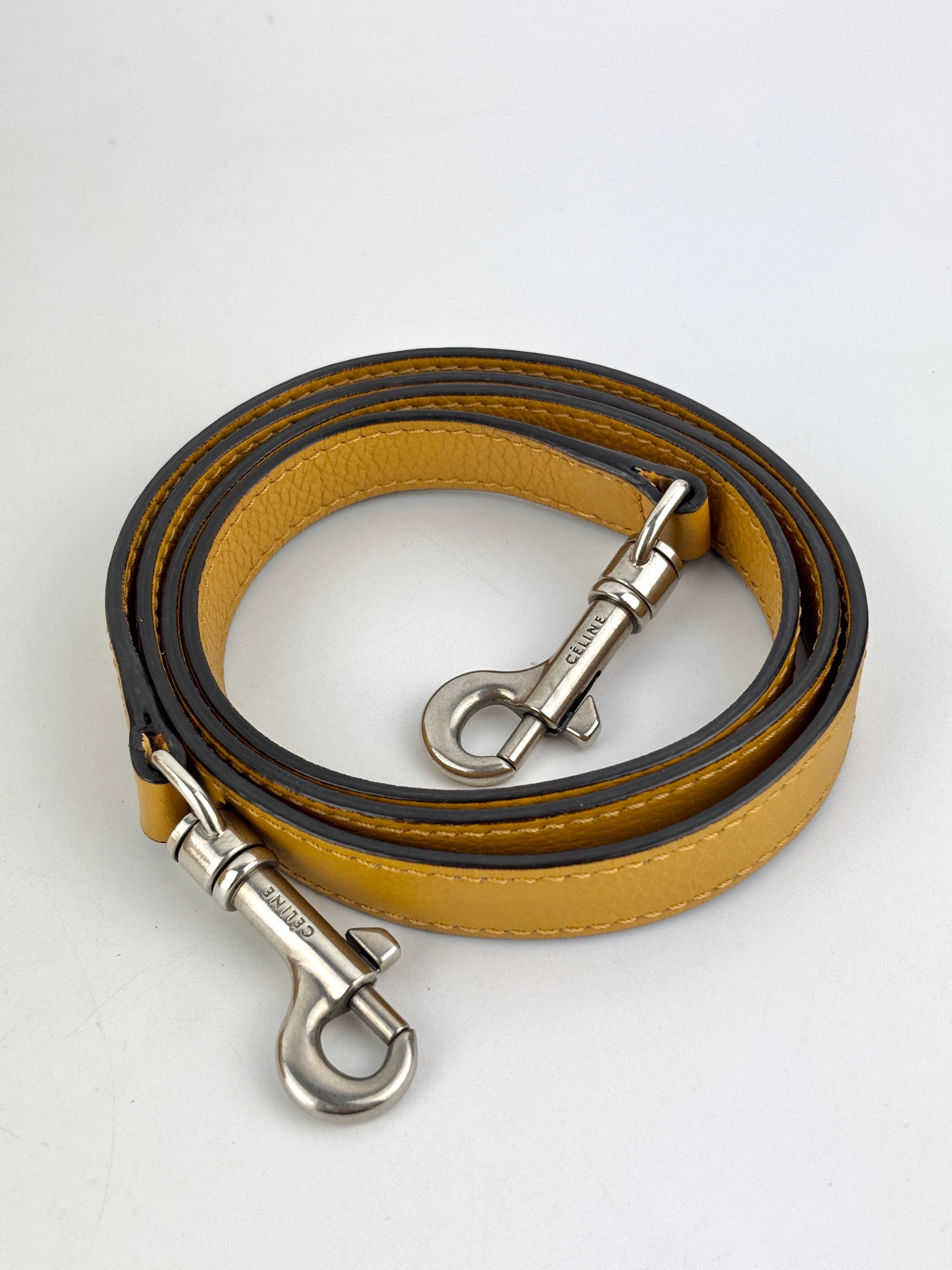 Yellow Drummed Leather Micro Nano Luggage Tote Bag