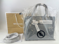 Emilia Medium Storm Pebbled Leather Satchel Bag