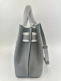 Emilia Medium Storm Pebbled Leather Satchel Bag