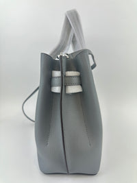 Emilia Medium Storm Pebbled Leather Satchel Bag