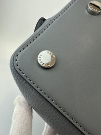 Emilia Medium Storm Pebbled Leather Satchel Bag