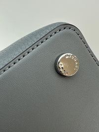 Emilia Medium Storm Pebbled Leather Satchel Bag