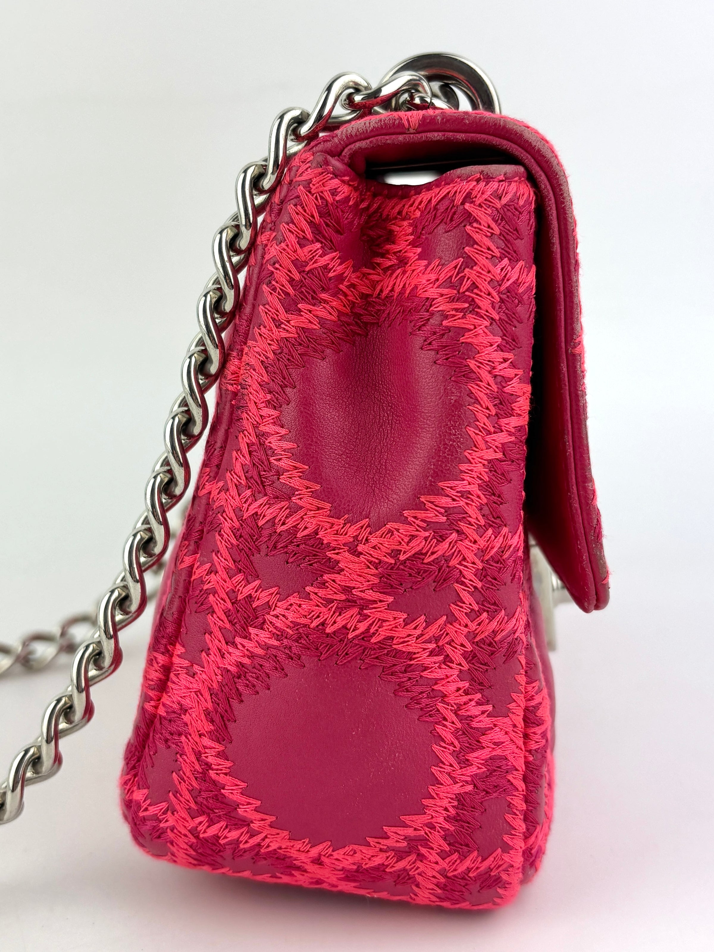 Miss Dior Small Embroidered Pink Leather Bag - Glampot