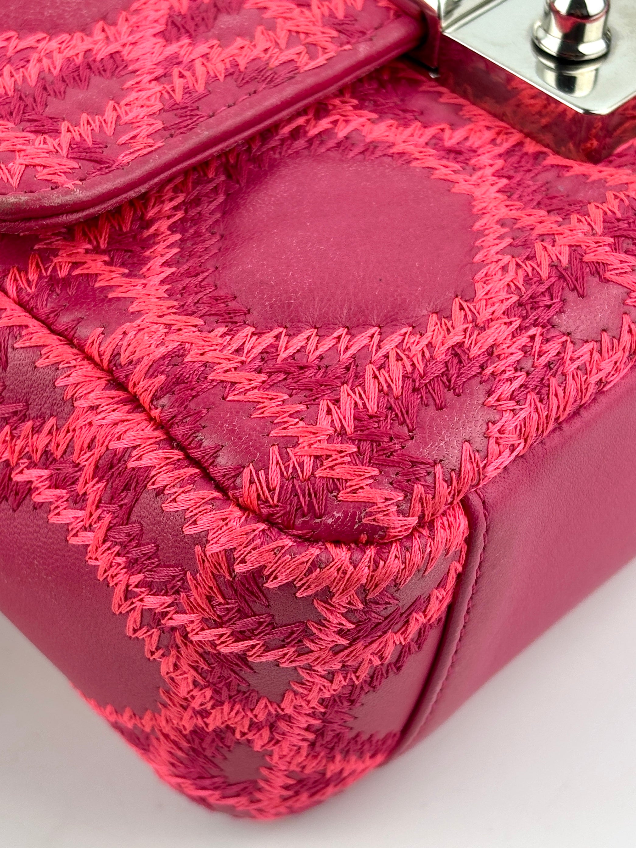 Miss Dior Small Embroidered Pink Leather Bag - Glampot