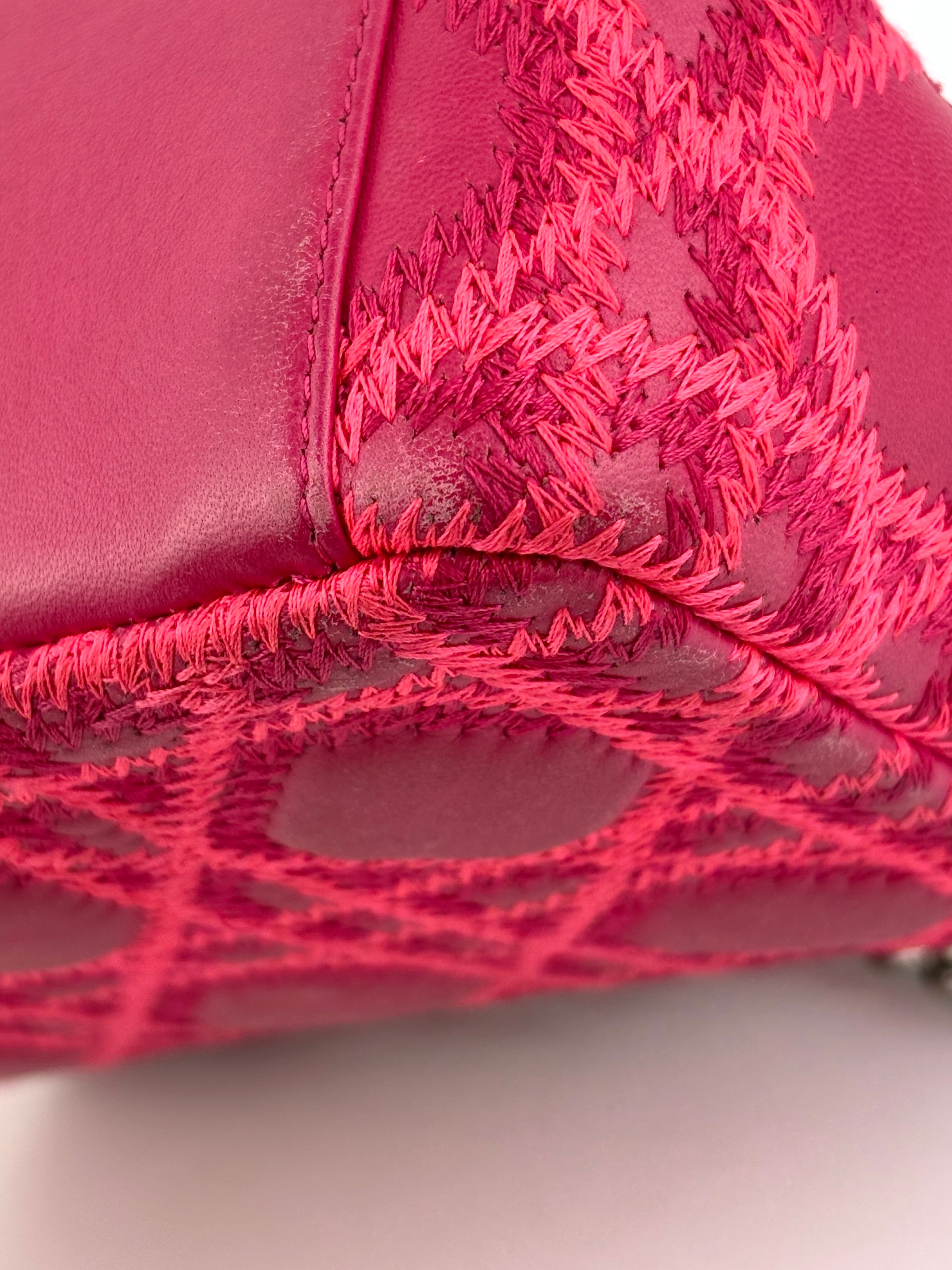 Miss Dior Small Embroidered Pink Leather Bag - Glampot
