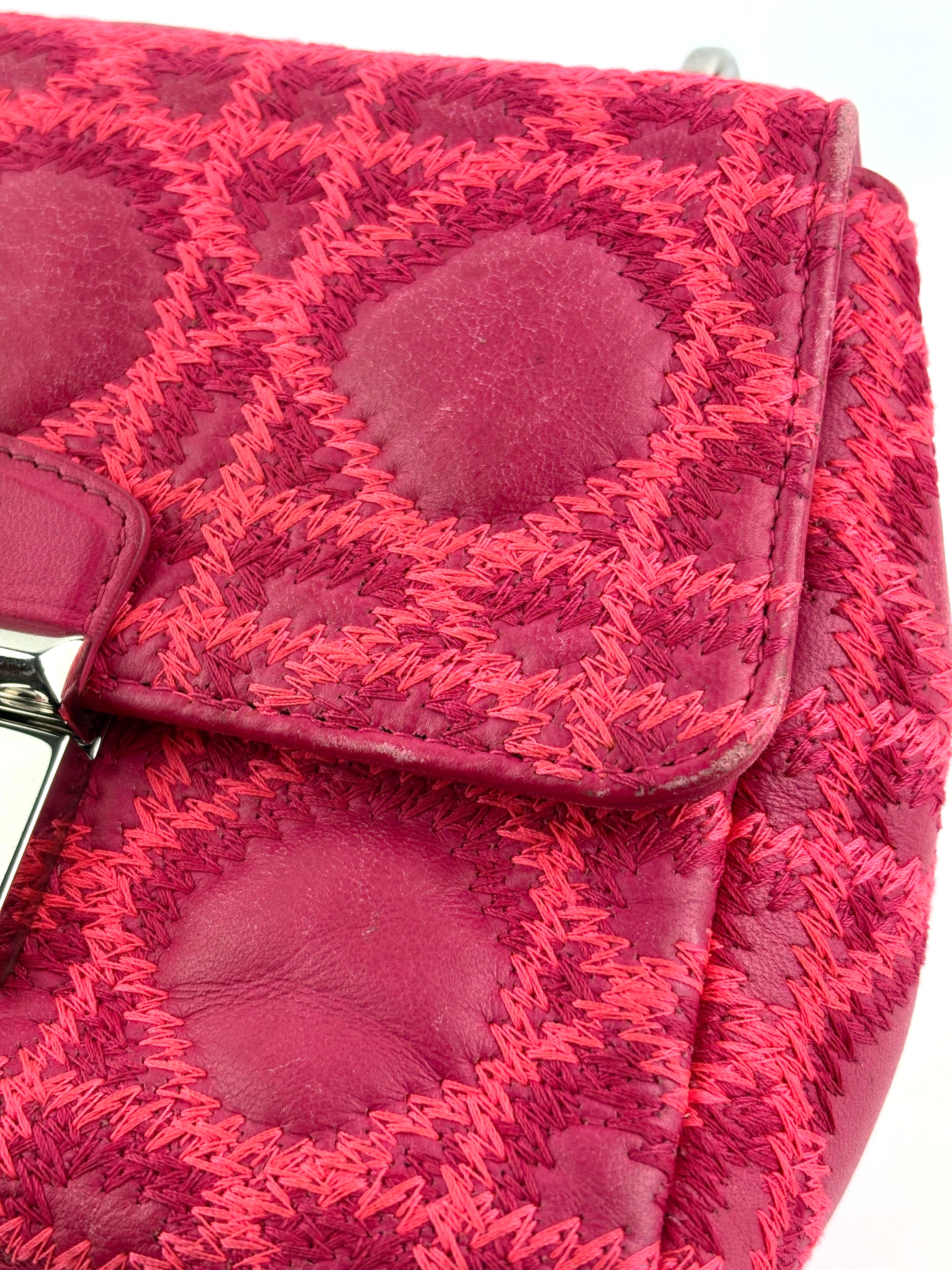 Miss Dior Small Embroidered Pink Leather Bag - Glampot