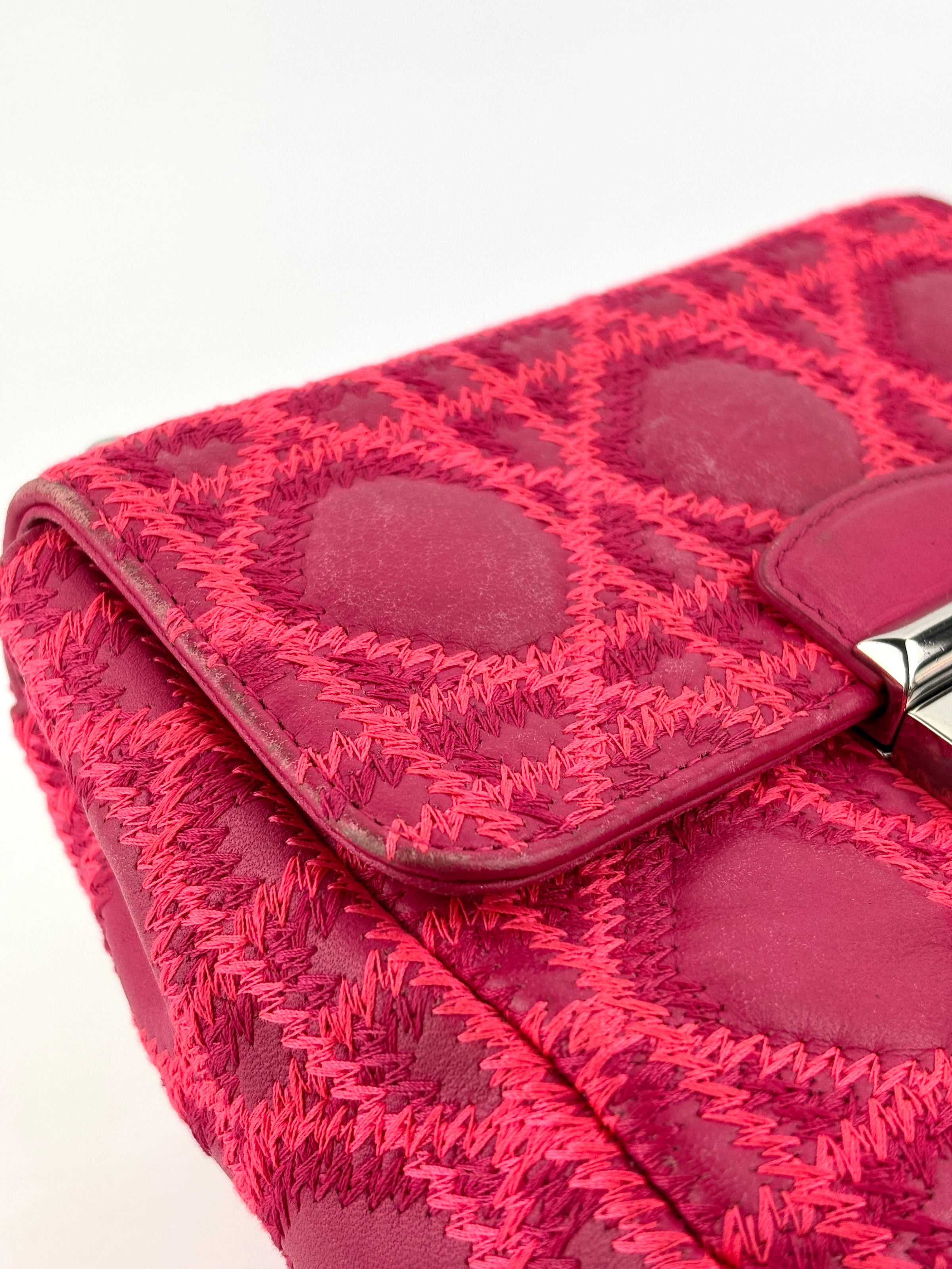 Miss Dior Small Embroidered Pink Leather Bag - Glampot