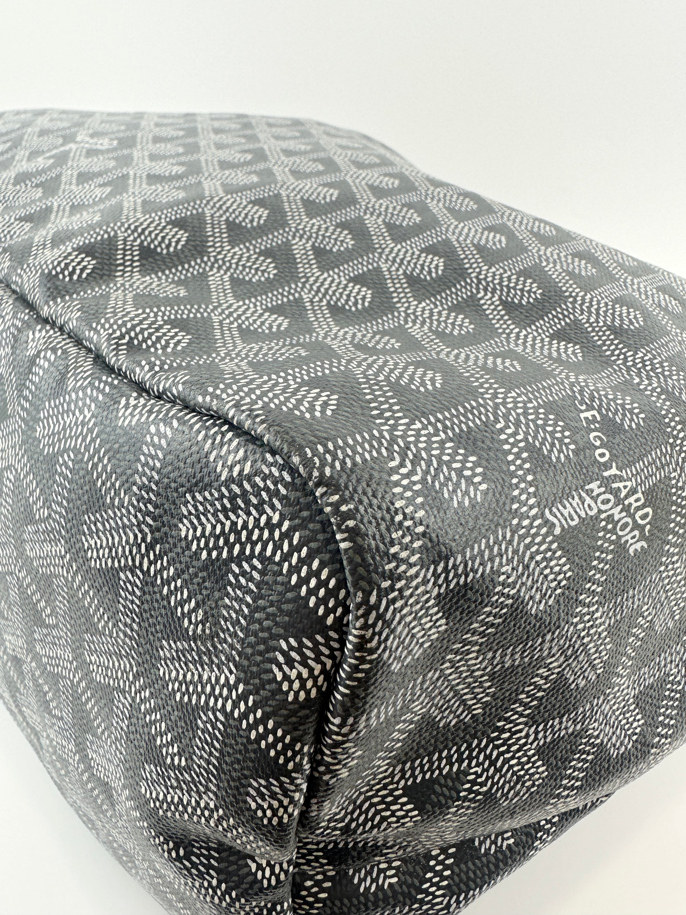 Saint Louis Grey Goyardine Canvas PM Tote Bag