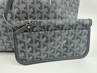 Saint Louis Grey Goyardine Canvas PM Tote Bag