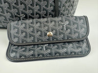 Saint Louis Grey Goyardine Canvas PM Tote Bag