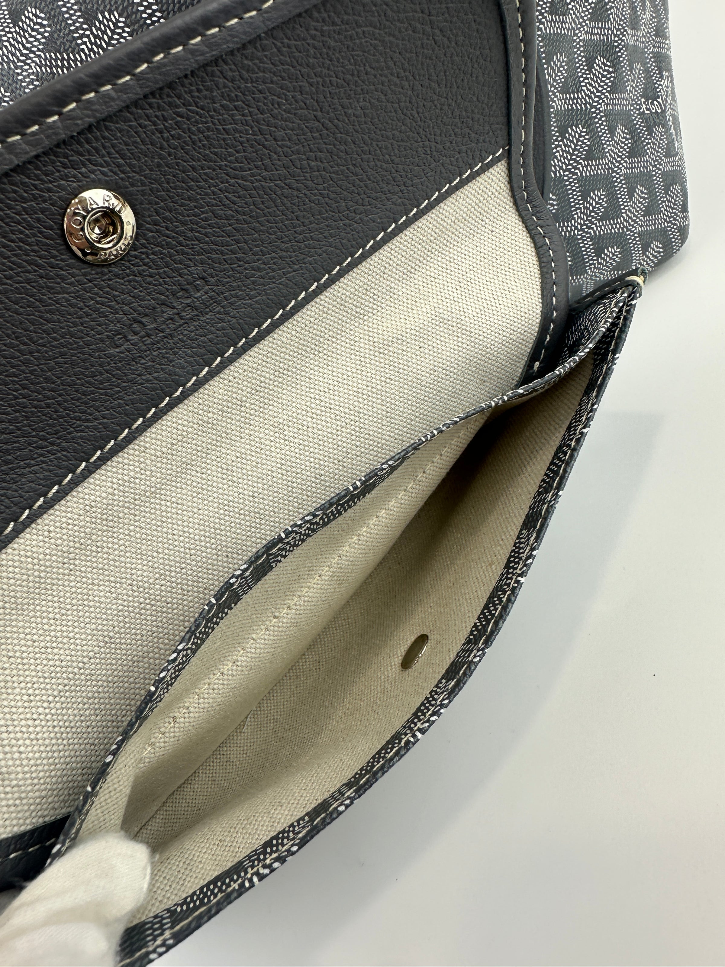 Saint Louis Grey Goyardine Canvas PM Tote Bag