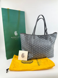 Saint Louis Grey Goyardine Canvas PM Tote Bag