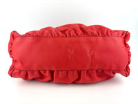 327786 Red Leather Large D-Ring Hobo Bag