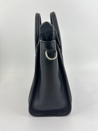 Nano Luggage Tote Black Pebbled Calfskin