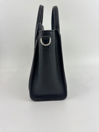 Nano Luggage Tote Black Pebbled Calfskin