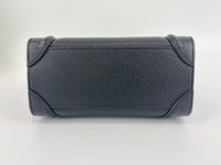 Nano Luggage Tote Black Pebbled Calfskin