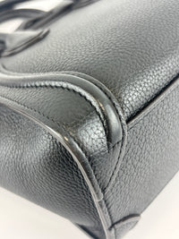 Nano Luggage Tote Black Pebbled Calfskin