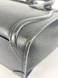 Nano Luggage Tote Black Pebbled Calfskin