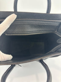 Nano Luggage Tote Black Pebbled Calfskin