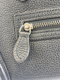 Nano Luggage Tote Black Pebbled Calfskin