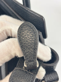 Nano Luggage Tote Black Pebbled Calfskin