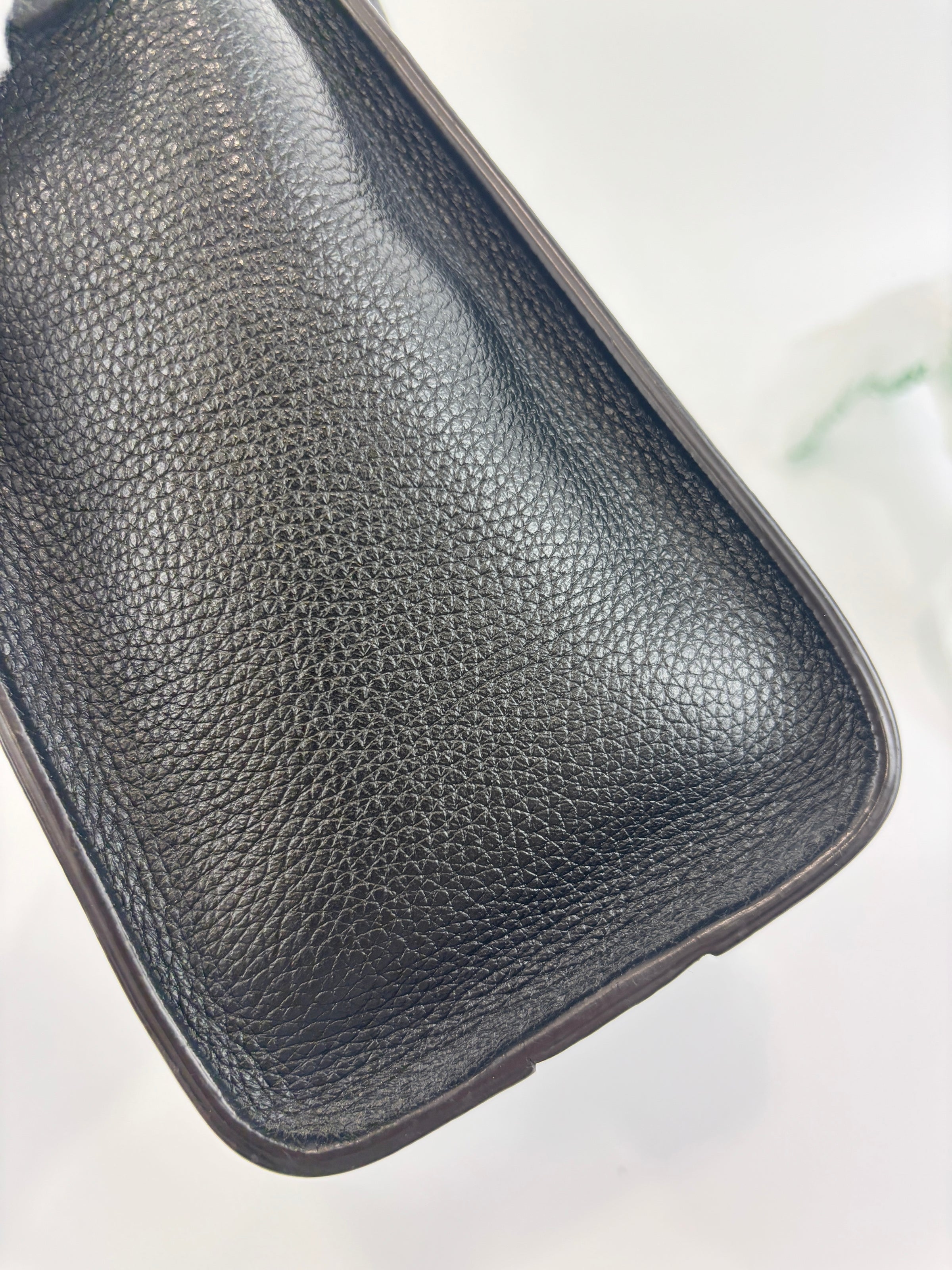 Nano Luggage Tote Black Pebbled Calfskin