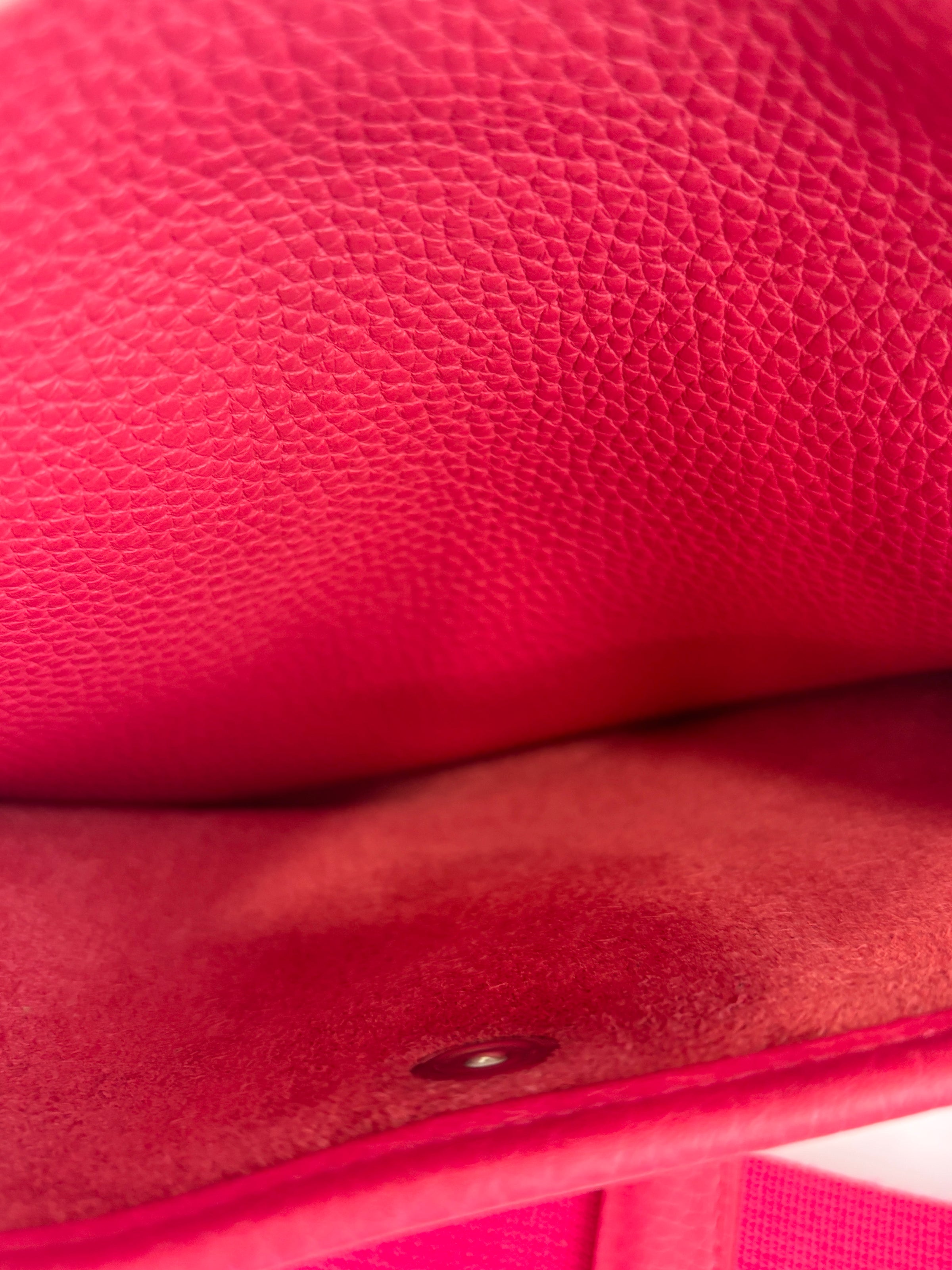 Evelyne 29 Rose Extreme SHW Taurillon Clemence Leather