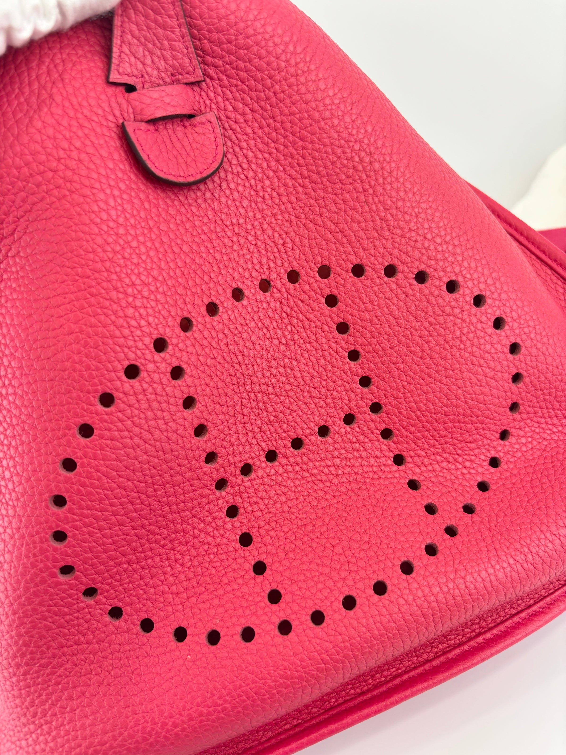 Evelyne 29 Rose Extreme SHW Taurillon Clemence Leather