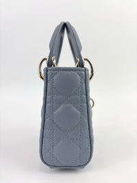 Micro Lady Dior Cannage Lambskin Leather Cloud Blue GHW - Glampot