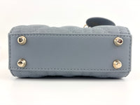 Micro Lady Dior Cannage Lambskin Leather Cloud Blue GHW - Glampot