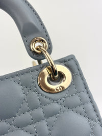 Micro Lady Dior Cannage Lambskin Leather Cloud Blue GHW - Glampot