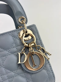 Micro Lady Dior Cannage Lambskin Leather Cloud Blue GHW - Glampot