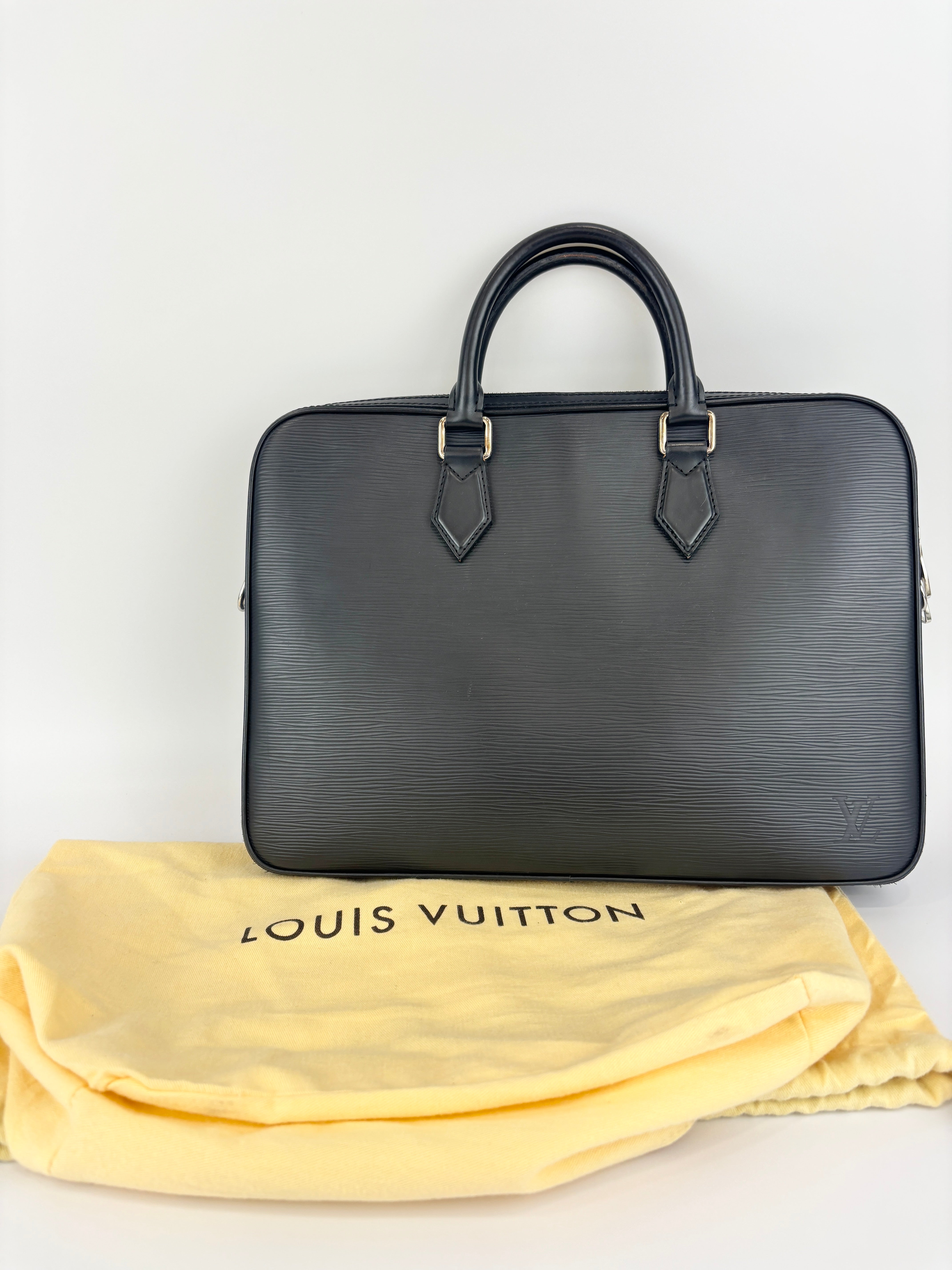 Louis Vuitton Dandy PM Noir Epi Leather Briefcase – Glampot