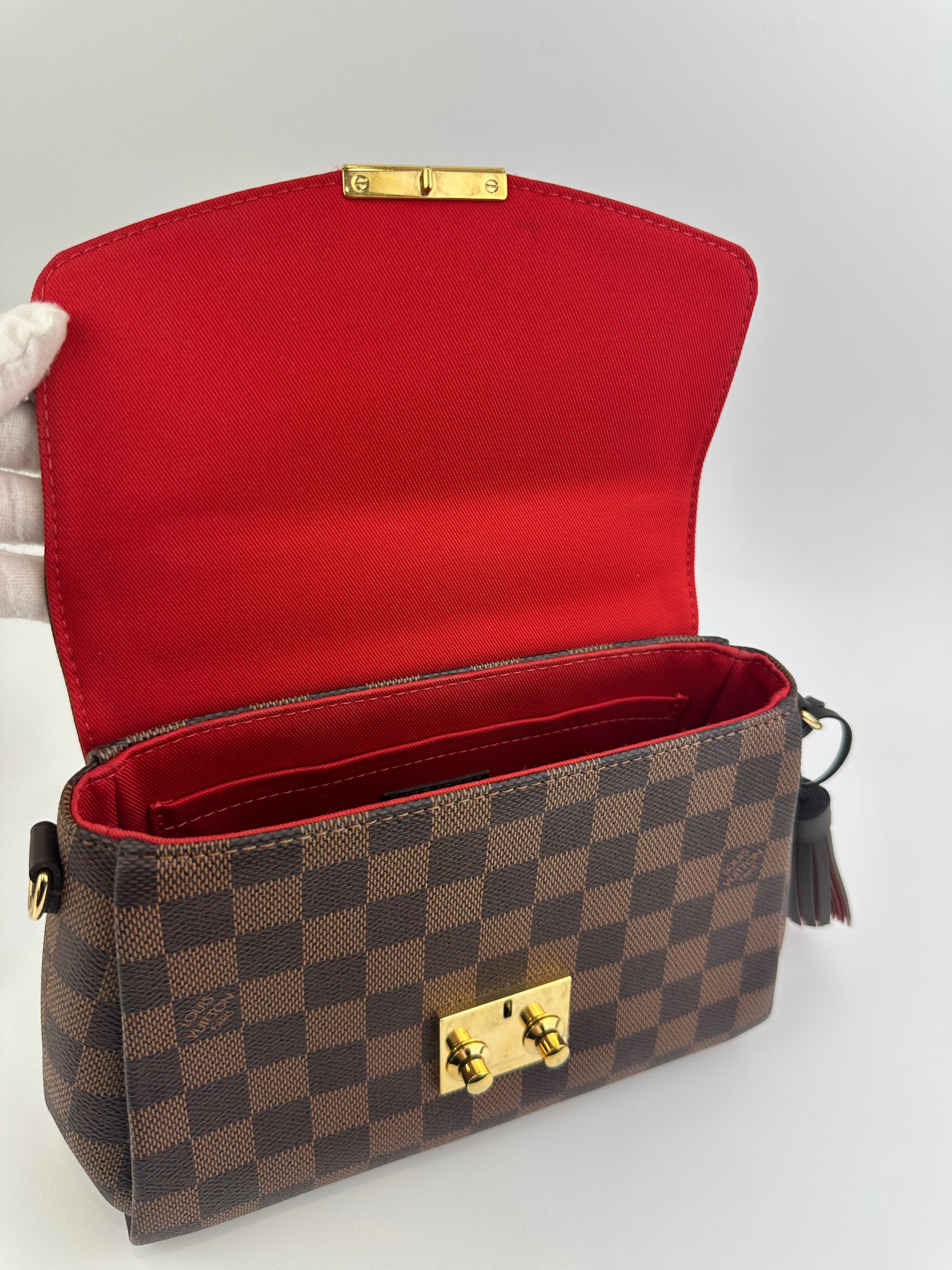 N53000 Croisette Damier Ebene Canvas Bag