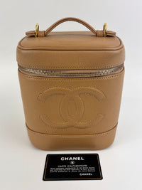 Vintage Vanity Case in Beige GHW - Glampot