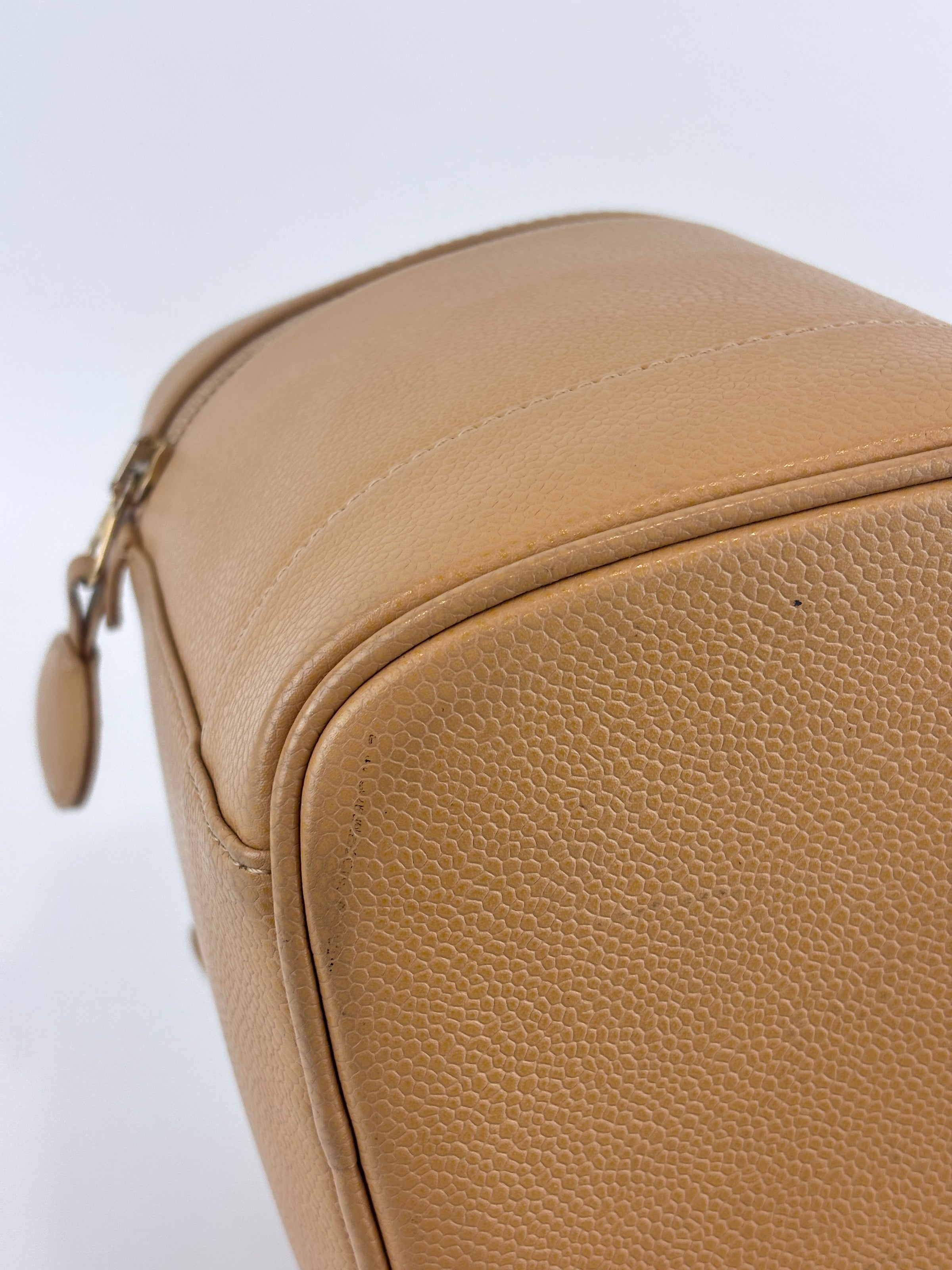 Vintage Vanity Case in Beige GHW - Glampot