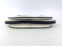 1BC082 Margit Bag Calfskin Leather in White + Black
