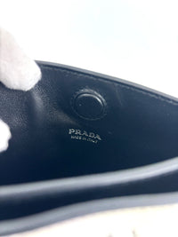 1BC082 Margit Bag Calfskin Leather in White + Black