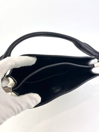 1BC082 Margit Bag Calfskin Leather in White + Black
