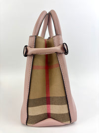 Small Banner House Check Canvas Tote Bag - Glampot