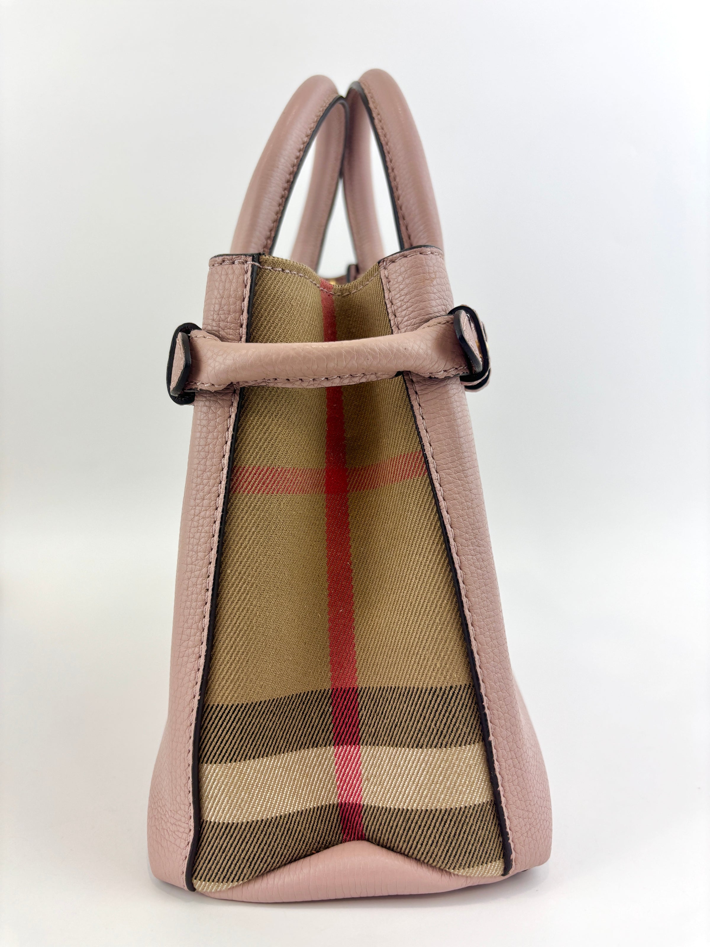 Small Banner House Check Canvas Tote Bag - Glampot