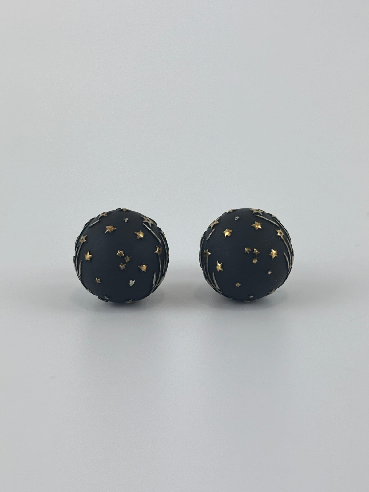 Metal Star Heart Mise En Dior Tribal Earrings Black Gold