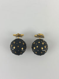 Metal Star Heart Mise En Dior Tribal Earrings Black Gold
