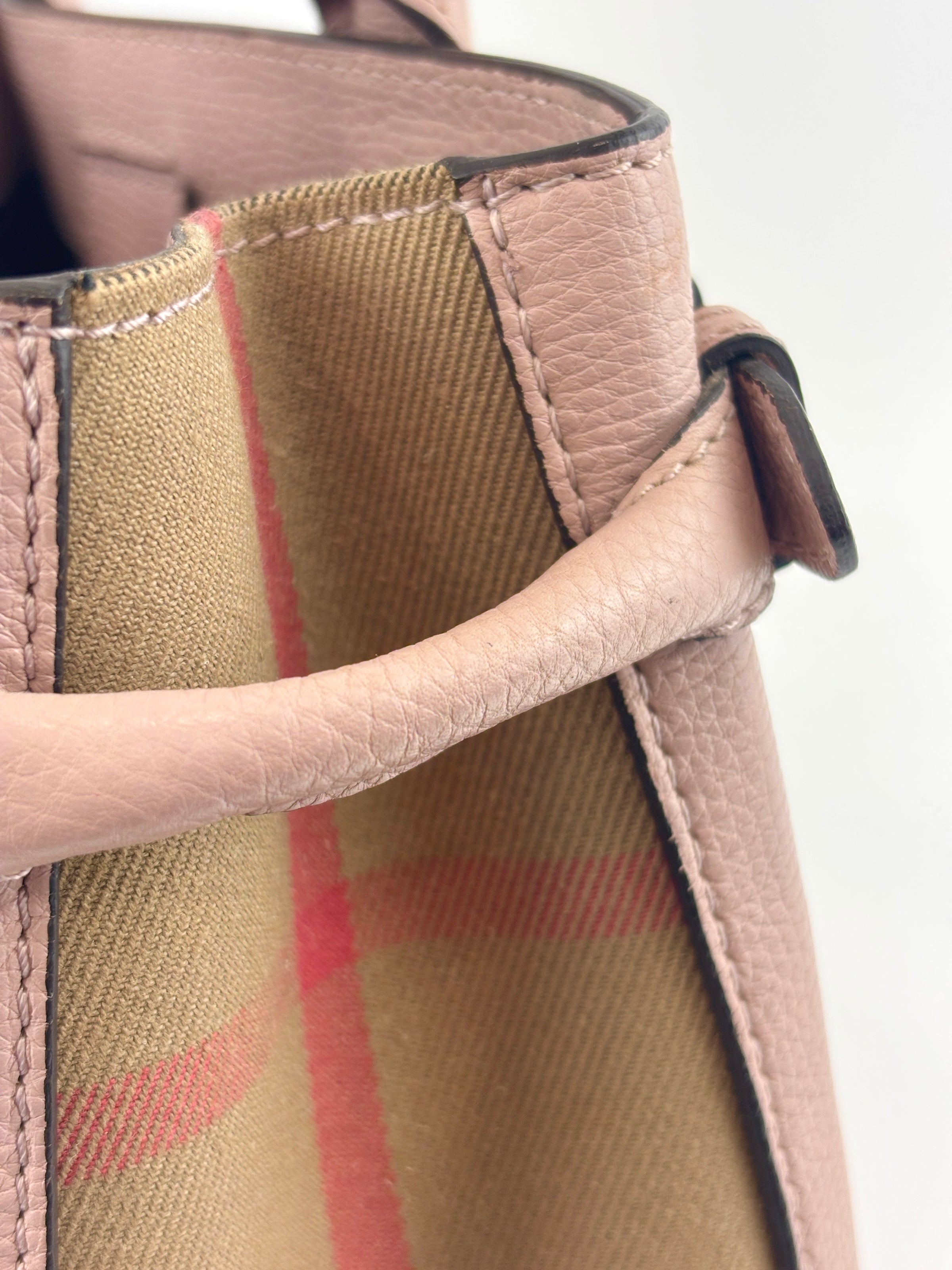 Small Banner House Check Canvas Tote Bag - Glampot