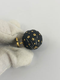 Metal Star Heart Mise En Dior Tribal Earrings Black Gold